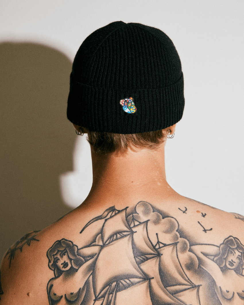 Boss beanie black Copenhagen Teddy - Tonsure