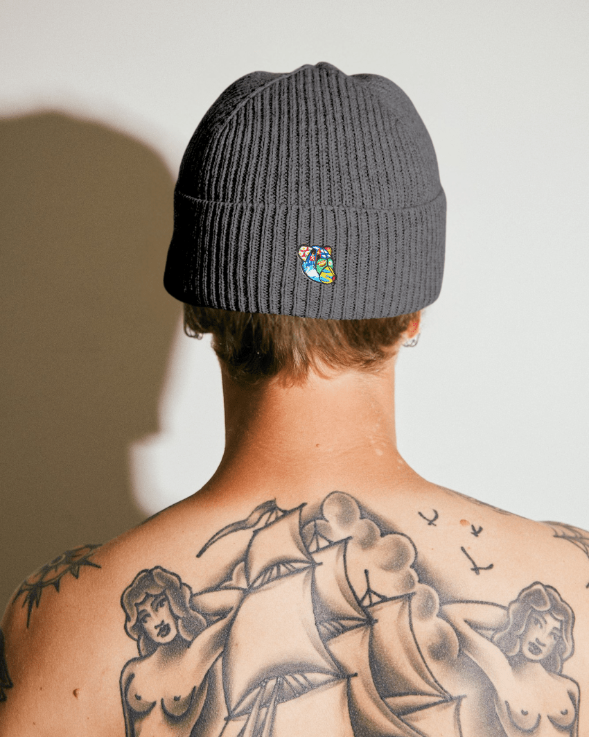 Boss beanie grey Copenhagen Teddy - Tonsure