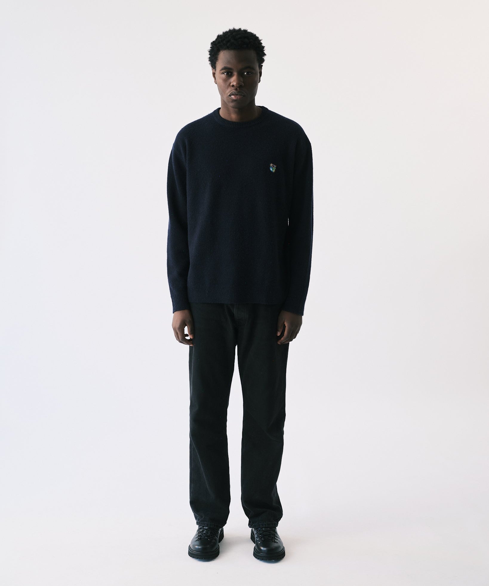 Philip knit crewneck navy - Tonsure